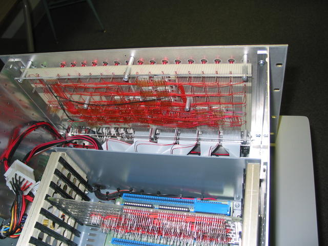 D16/M front panel, rear view (wiring side)