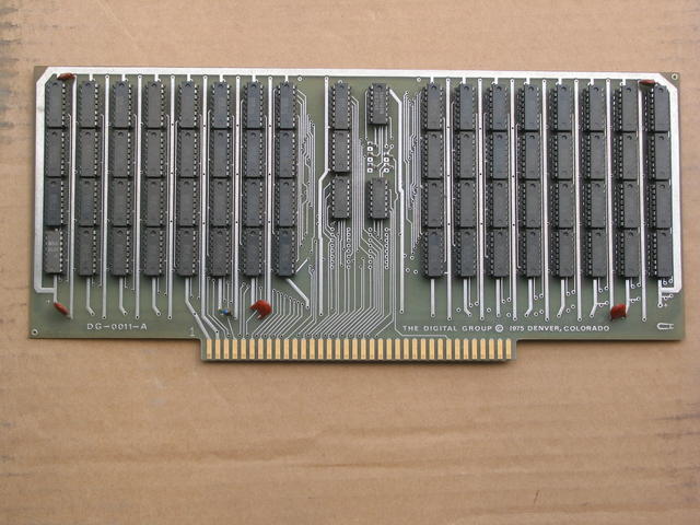 8K static RAM card, component side