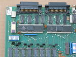 WD/900 component side, upper left corner, showing the serial ports.