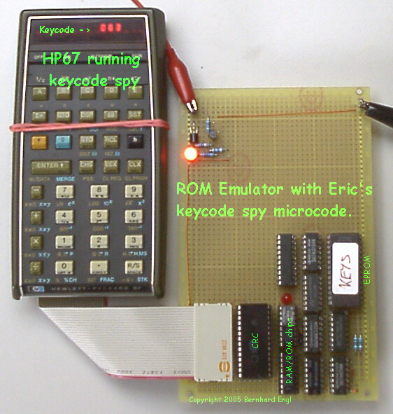 HP-67 and ROM emulator, component side