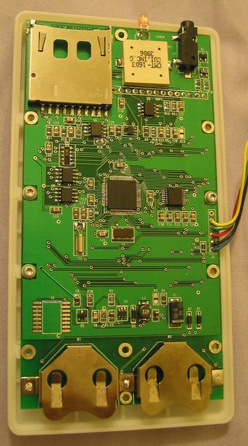 DIY3 electronics installed in case top.